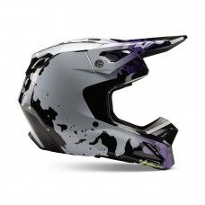 Fox V1 Moto-Cross Helm - Morphic schwarz/weiss